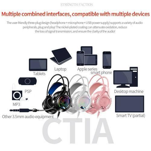 product_image_name-Generic-Casque De Jeu Rvb Avec Microphone, Son Surround, Casque USB Filaire, Pour PS5, PC, Ordinateur Portable, Téléphone Portable-7