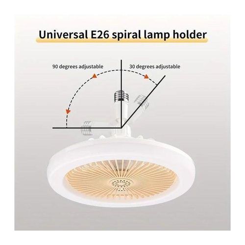 product_image_name-Genetic-Partagez ce produit    Plafonnier Led Avec Ventilateur Intégré Et Télécommande, éclairage à 3 Niveaux, 30W - Blanc-2