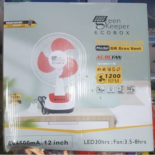 product_image_name-Generic-Kit Ventilateur Solaire 12V/220V Avec 3 Ampoules LED + Panneau Solaire-2