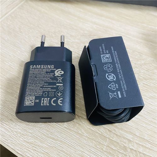 Kit Chargeur Samsung Type-C + Câble Type-C Ultra Rapide Noir