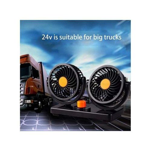 product_image_name-Generic-Fan Brand Ventilateur Portable à Double Tête 24V, Refroidisseur Réglable Silencieux Pour Voiture Et Camion-1