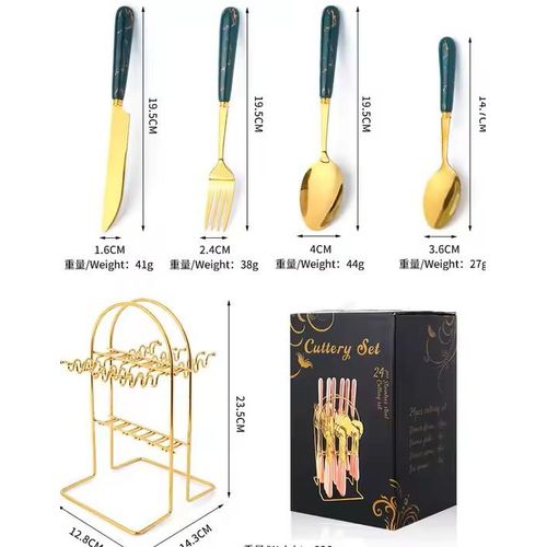 product_image_name-Generic-Ensemble couverts 25 pièces en acier inoxydable avec support Pour enfant-7