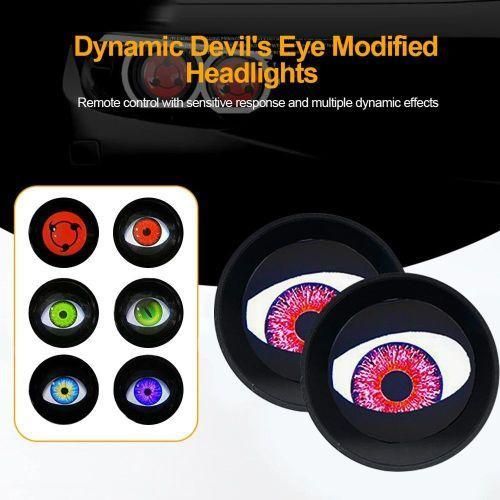 product_image_name-Generic-Kit LED Devil Eyes RGB "Yeux de Démon" – Éclairage Multicolore pour Phares Lenticulaires – Télécommande Sans Fil & Modes Flash – Universel Auto/Moto-2