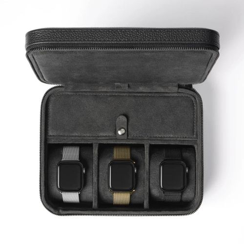 Generic Bracelet Apple Watch en Acier Inoxydable Noir 42/44/45/49 mm - image 5