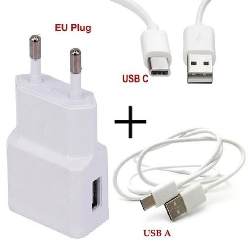 Generic Chargeur rapide - 2 Câble USB De Type A - Type C - câble type c - chargeur type c - Blanc - image 2