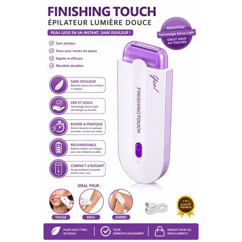 Article Épilateur Électrique Rechargeable Sans Douleur – Visage, Bras et Jambes - image 3