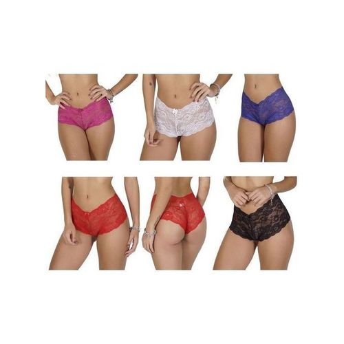 Fashion 6 Slips Femme - Dentelle Sexy - Prix pas cher