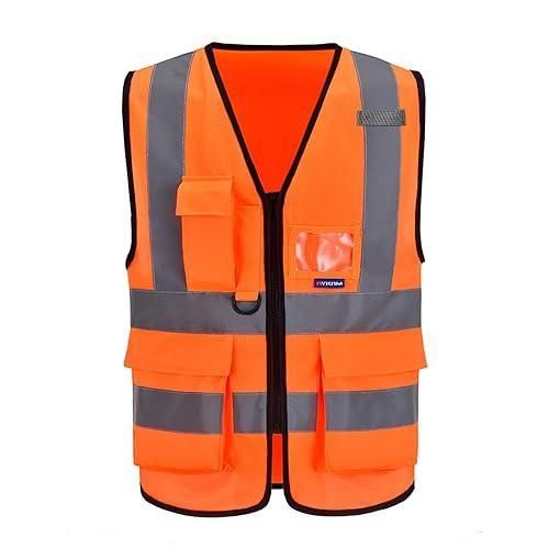 product_image_name-Generic-Gilet-10 Lot protection Sécurité, Chasuble multi poche Orange-2