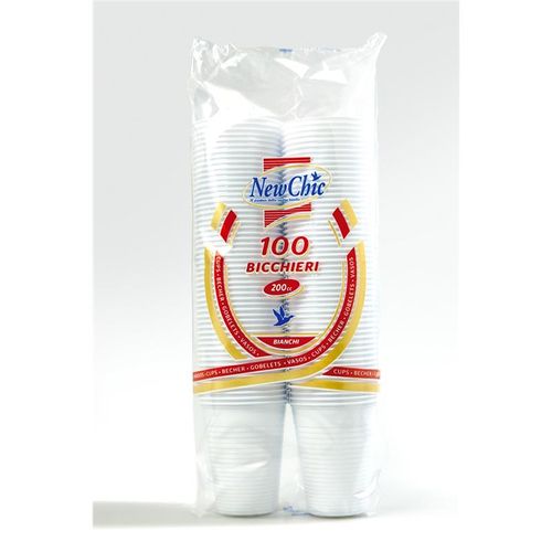 Generic Lot De 100 Gobelet Plastique - Blanc - Prix pas cher