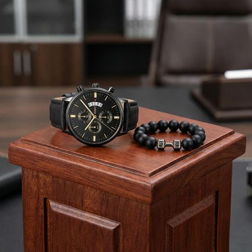 Fashion Montre de mode pour hommes avec calendrier et bracelet - image 2