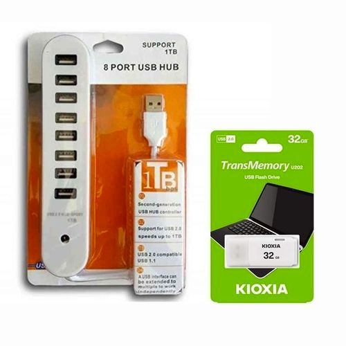 Generic Multi-Port USB 7 En 1 + Clé USB 32GB Offerte - Prix pas