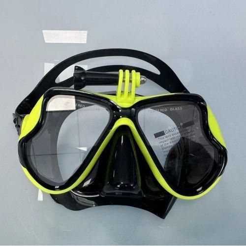 Generic Masque de snorkeling avec support pour caméra, masque de plongée anti-étouffement