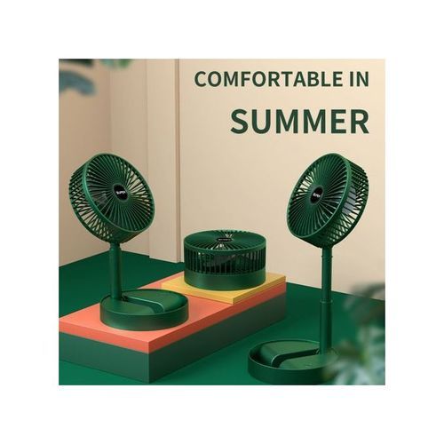 product_image_name-Generic-Mini Ventilateur De Sol Télescopique Pliant - Ventilateur Tactile Rechargeable USB-2