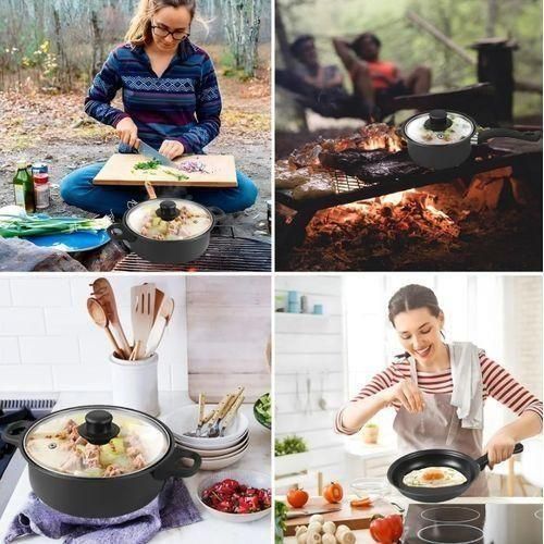 product_image_name-Generic-13Pcs Ensemble de casseroles et poêles antiadhésives avec poêle à frire pour toutes les cuisinières-4