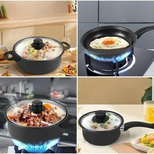 product_image_name-Generic-13Pcs Ensemble de casseroles et poêles antiadhésives avec poêle à frire pour toutes les cuisinières-7