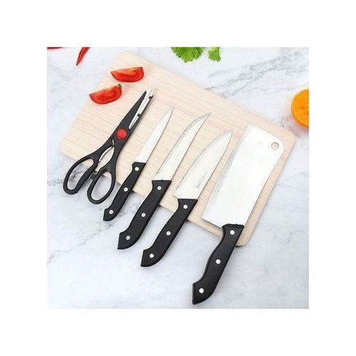 product_image_name-Generic-KIT De Couteaux cuisine - Noir / Argent 10 PIECS GV-2