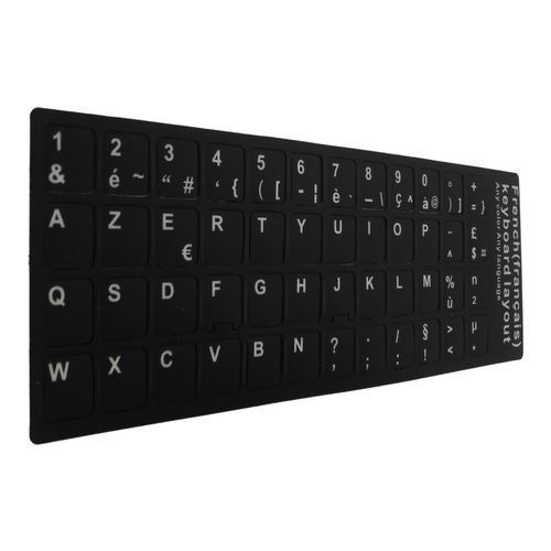 Touches autocollantes clavier BEPO Noir - Cdiscount Informatique