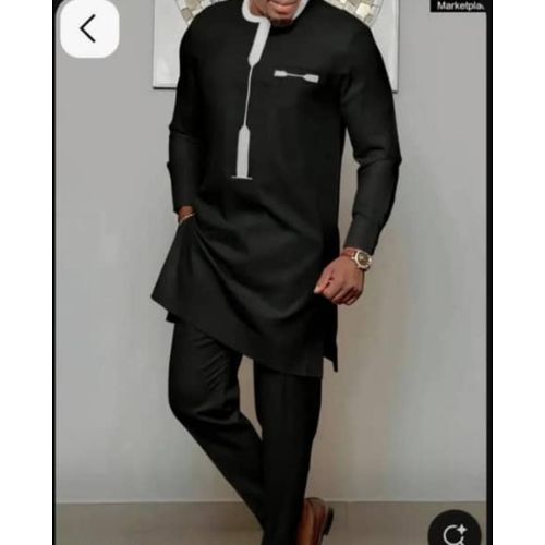 product_image_name-Fashion-Complet Homme Manches longues  - En    Glassé - Bleu-1