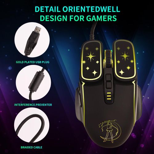 Generic Wired RGB 7200DPI Gaming Optical Mouse Ergonomic Mouse for Apple Android Lenovo Computer Desktop - image 5