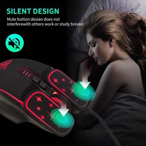 Generic Wired RGB 7200DPI Gaming Optical Mouse Ergonomic Mouse for Apple Android Lenovo Computer Desktop - image 7