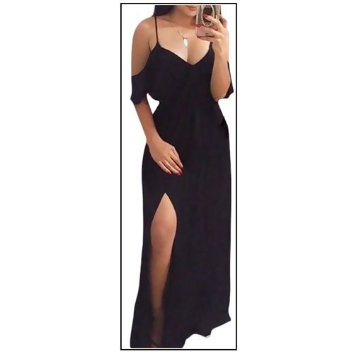 product_image_name-Fashion-Longue Robe De Soirée Sexy - Noir-2