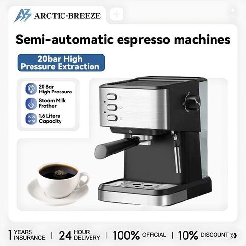 Generic  Machine à café expresso semi-automatique 20 bars avec mousseur à lait - image 5