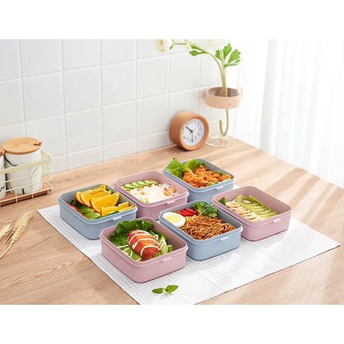 product_image_name-Generic-Lot de 2 - Boîtes Déjeuner Hermétique 3 Compartiments avec Couverts Inclus - Design Moderne & Écologique - Idéal Bureau & École-2