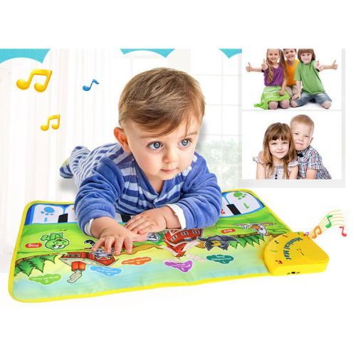 Tapis de musique avec 8 animaux, cadeau bébé 1 an, jouet pour enfant, tapis  de piano