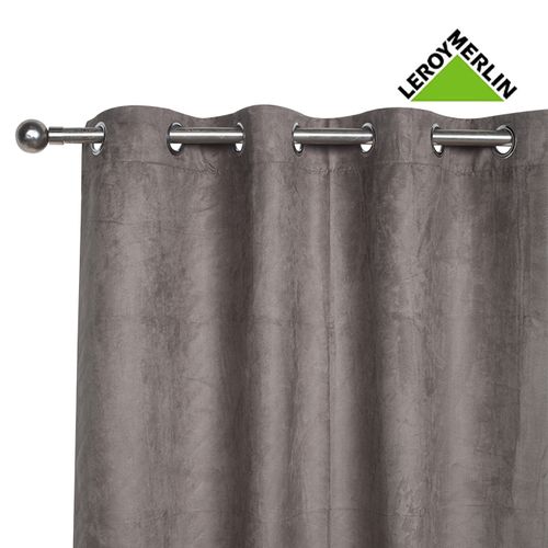 Tissu rideaux Livingstone taupe Casamance grande largeur 290 cm