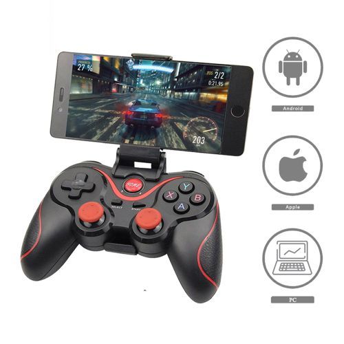 Manette avec fil pour Ordinateur Portable PC MAC USB Gamer Jeux Video  Joystick Precision Universel (NOIR)