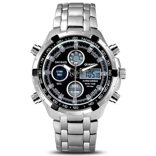 product_image_name-Quamer-Montre Homme Quamer- Gris-1