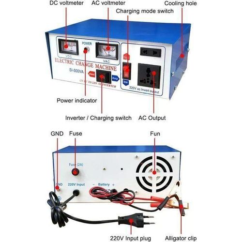 product_image_name-Generic-Puissant Stabilisateur De Tension Panneau Solaire Onduleurs Solaires Chargeur De Batterie Domestique 12v à 220v BTF-1