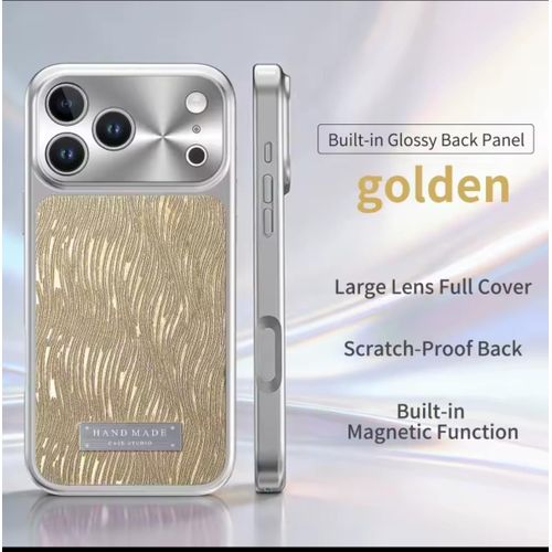 Generic Coque iphone 17 pro max gris doré han - image 2