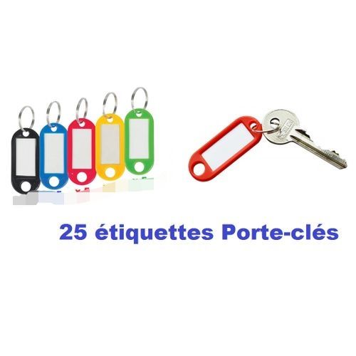 Generic 25 Porte-clés étiquette - Prix pas cher