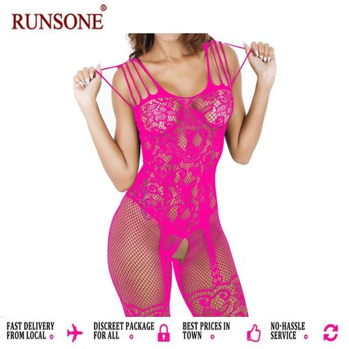 RUNSONE Body en rsille sans entrejambe pour femmes