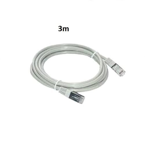 Câble Ethernet 3m, RJ45 Catégorie 6 Transfert 10Gbps - 250MHz, LinQ - Gris  - Français