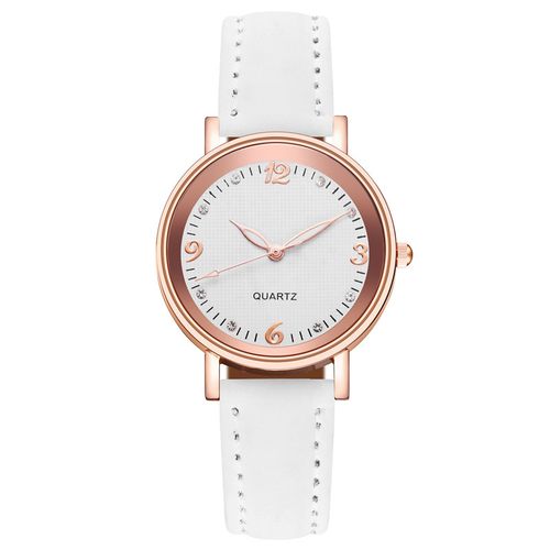 product_image_name-Fashion-Montre A Quartz Pour Femme - 19-Blanc-1