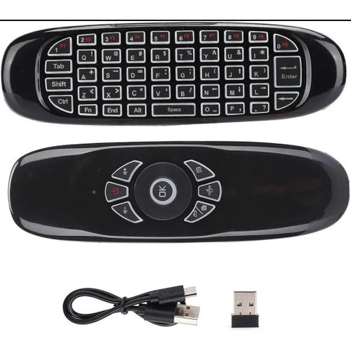product_image_name-Generic-Télécommande, Clavier de Souris à Distance C120 USB 2.4G avec détection de Mouvement Air Fly avec rétroéclairage coloré-5