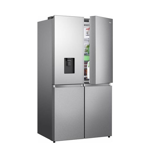 product_image_name-Hisense-Frigo Combiné -Rq-78Wc /4Portes/Black Glass&Grey/Dist. D'Eau+Glac./Inverter/Metal Tech Cool.-1