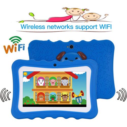 Generic Tablette Pour Enfants, Tablette Android 7 Pouces Avec WiFi, 1 Go + 8 Go Bleu - image 2