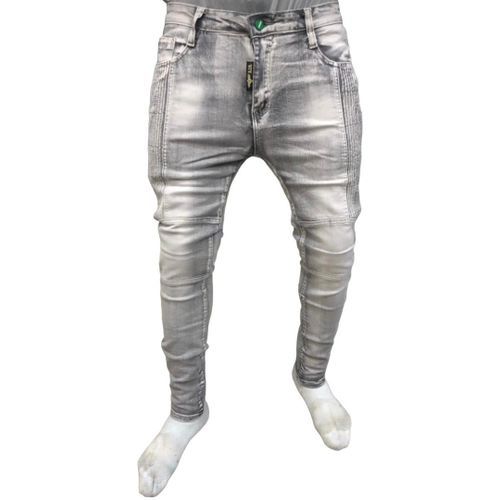 Pantalon jeans gris discount homme