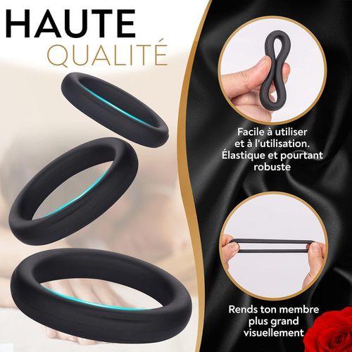 SEXTOYS Triple Cockring Super Erection et Endurance - image 3