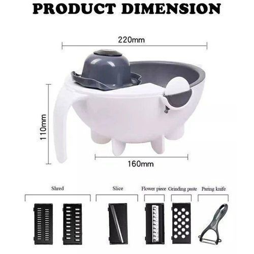 product_image_name-Generic-Rappeuse - Decoupe Légume - Hachoir - Multifonction -blanc/noir-2