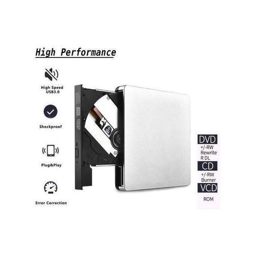 Generic Lecteur De DVD Externe, Graveur De DVD/VCD/disque Optique-RW, Double Interface Type-c+USB3.0--Blanc - image 5