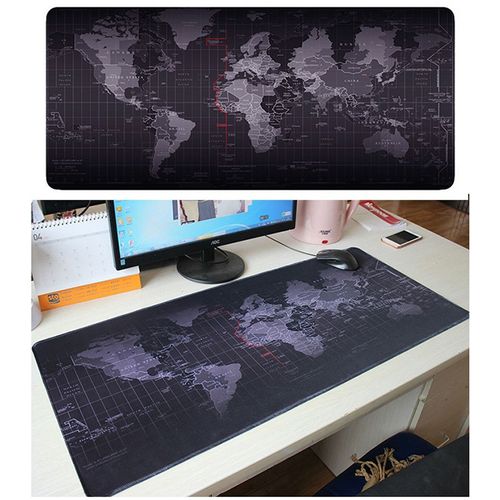 Conception de carte du monde de tapis de souris de jeu XXL. 79x29 5 cm