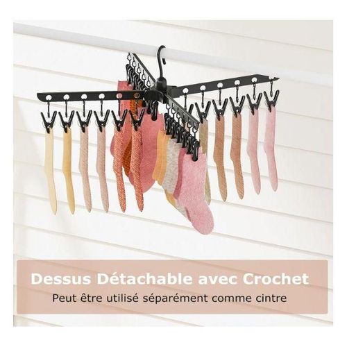 Generic Étendoir à Linge Pliable - Noir - image 5