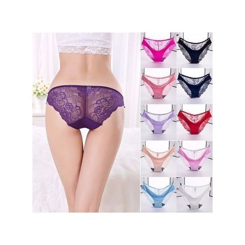 Fashion Lot De 6 Slip Femme En Dentelle Sexy - Prix pas cher