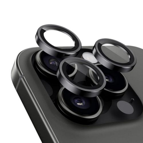 Generic Lot de 3 protections pour objectif d’appareil photo, compatibles avec iPhone 17 Pro / 17 Pro Max, protection intégrale, noir
