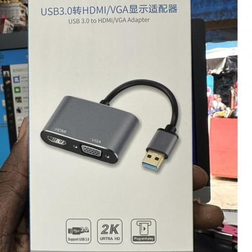 ADAPTATEUR USB 3.0 VERS VGA + HDMI -BEWINNER