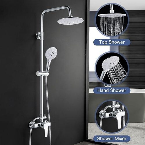 Generic Système de Colonne de Douche 4-en-1 Multifonction avec Mitigeur & Douchette - image 3